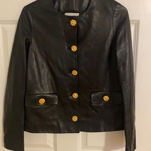 St. John leather jacket sz0